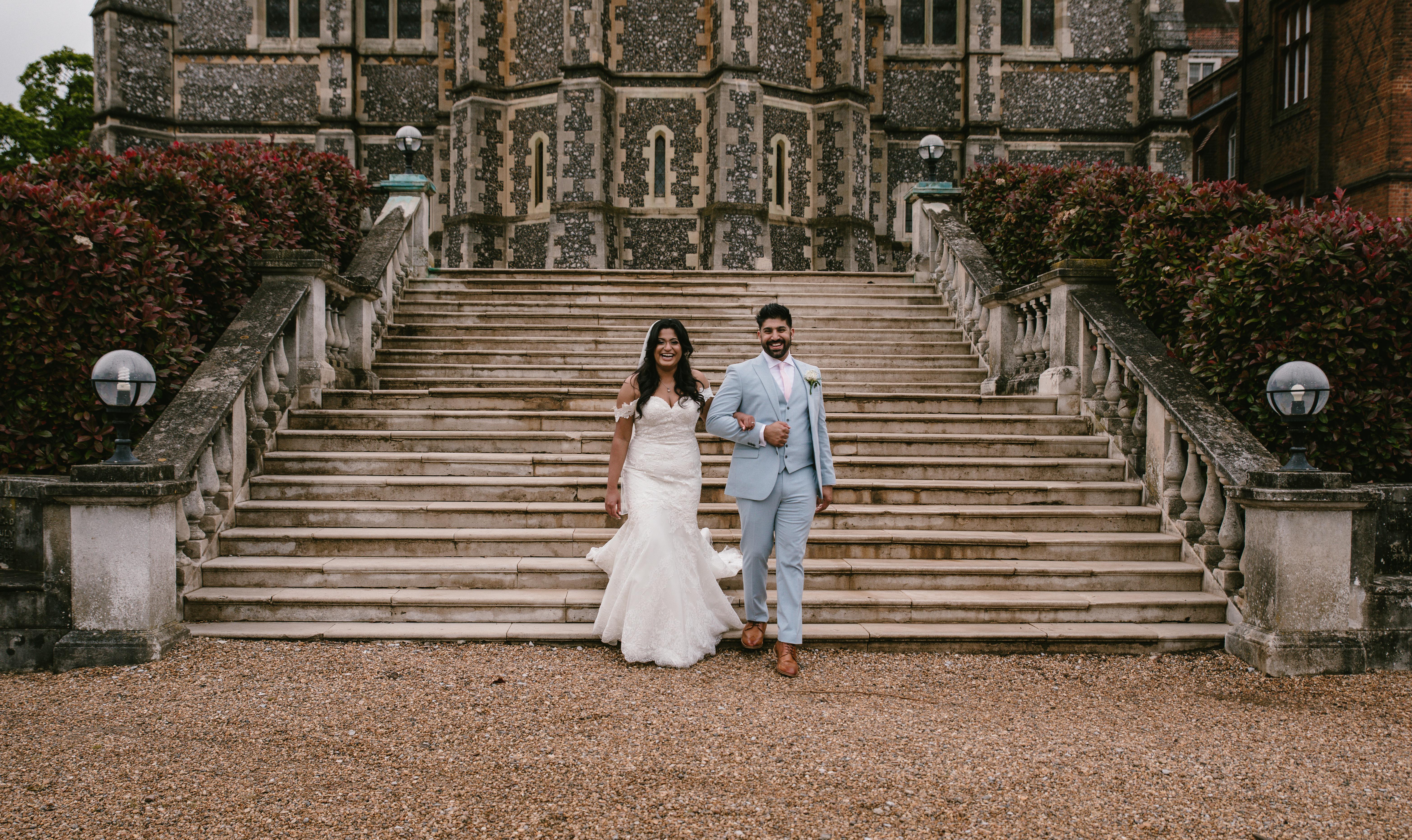 Priya and Jamie celebrating their wedding
